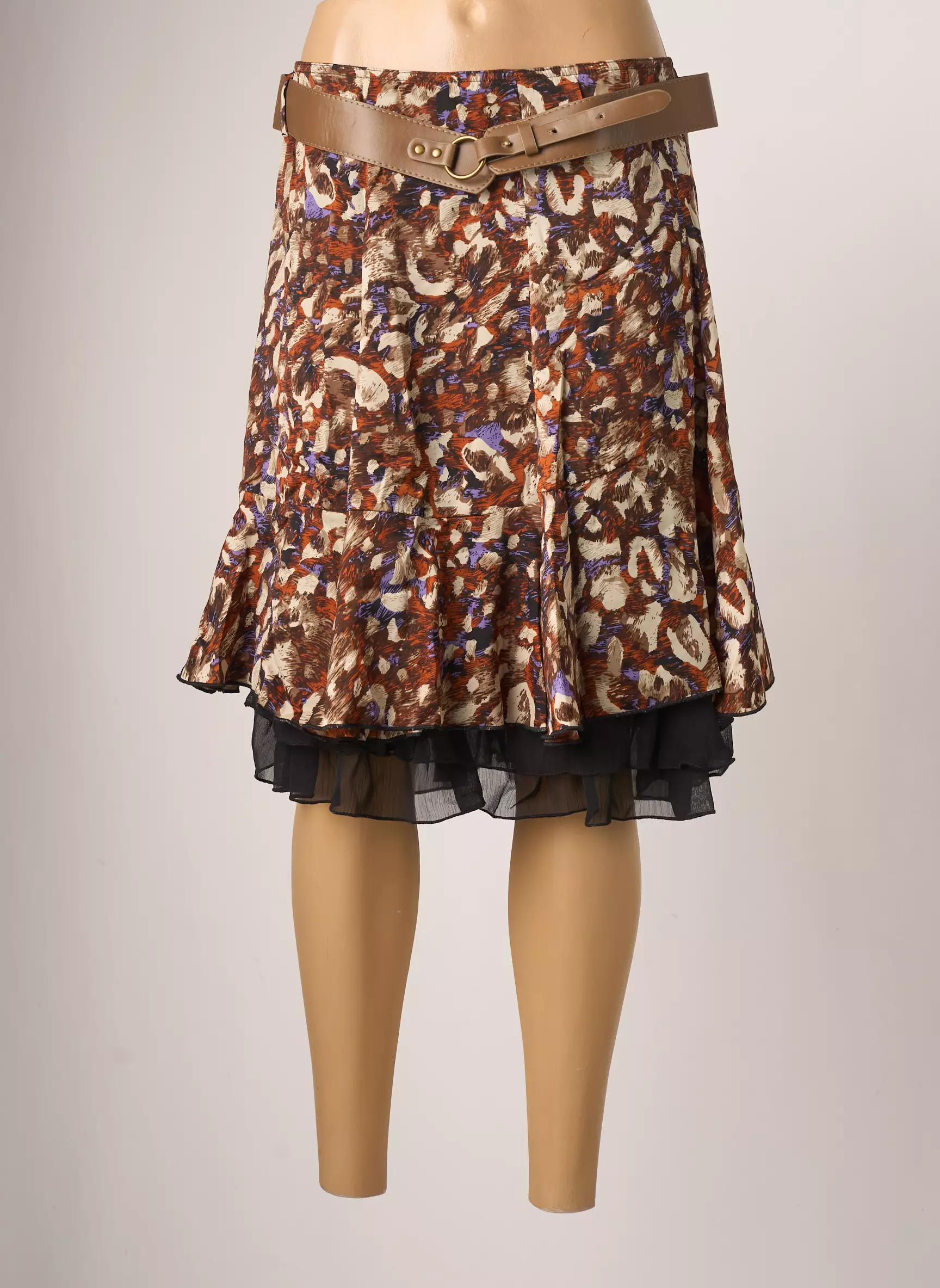 Moka S Jupes Mi Longues Femme couleur marron