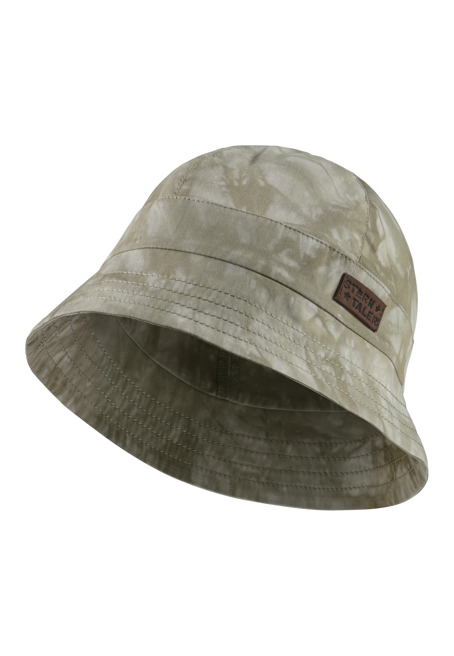 Safarihut in Batik-Optik mit Logo-Patch und Krempe