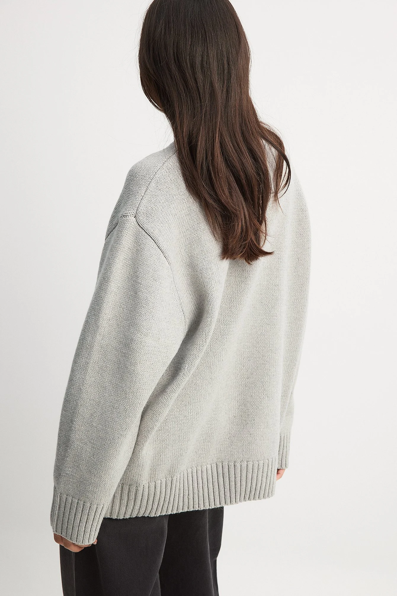 Oversize-Strickpullover mit Rundhalsausschnitt