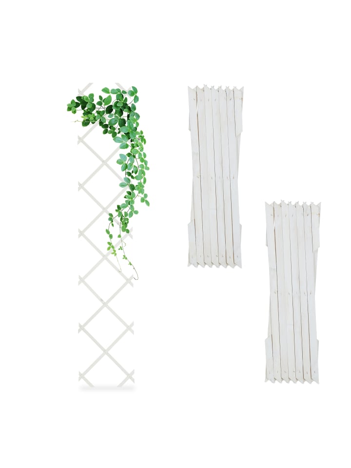relaxdays 3 x Rankgitter in Weiß - (B)30 x (H)180 cm günstig kaufen onesize