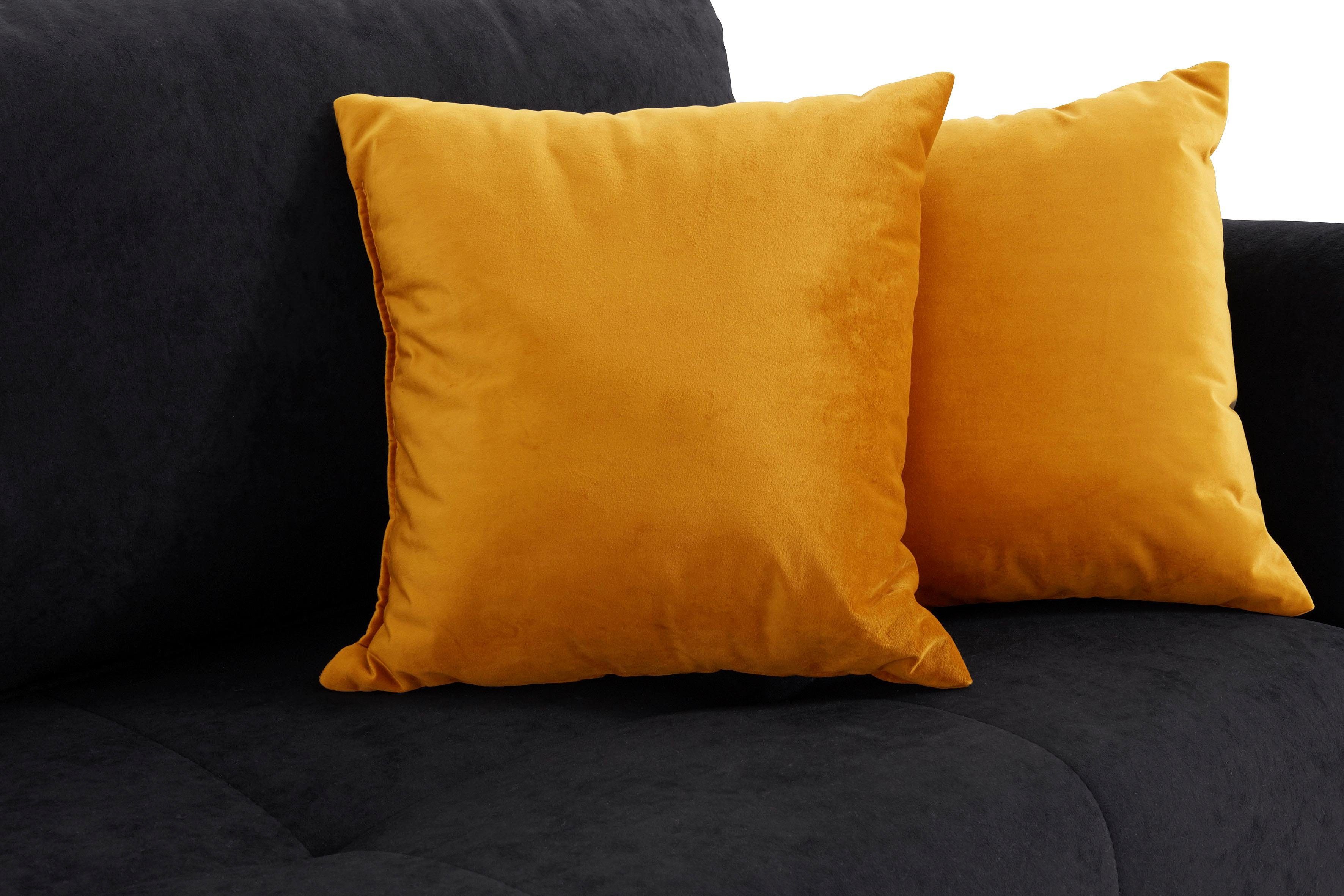 INOSIGN Schlafsofa Nordic, mit Federkern und Metallbeinen, Steppung im Sitzbereich