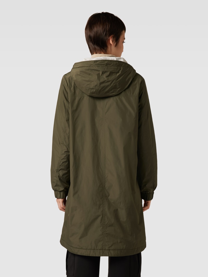 Parka mit Kapuze und seitlichen Reißverschlusstaschen in khaki
