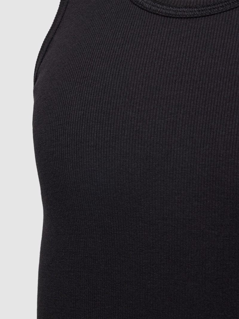 Tanktop mit Feinripp Modell 'ICONIC' im 2er-Pack in schwarz