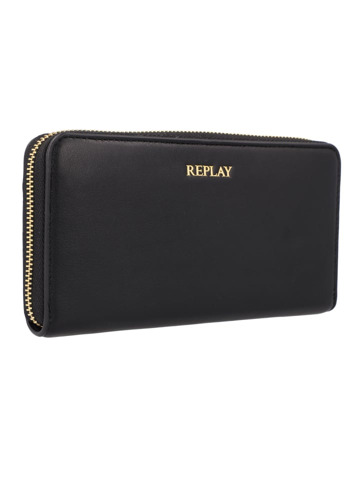Replay Geldbörse 19.5 cm in black günstig kaufen onesize