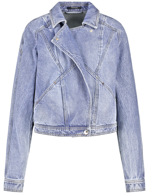Jeansjacke im Bikerstyle