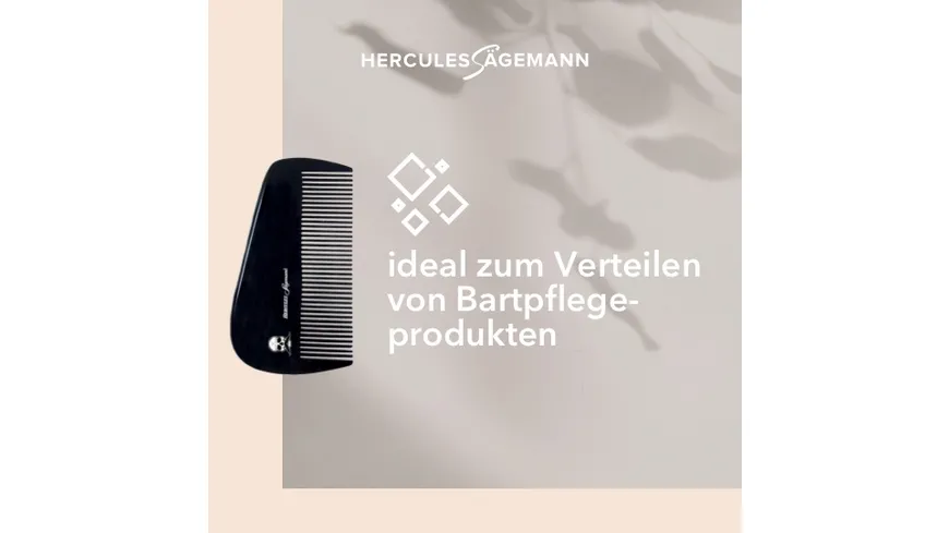 HERCULES Sägemann Vollbartkamm klein Naturkautschuk