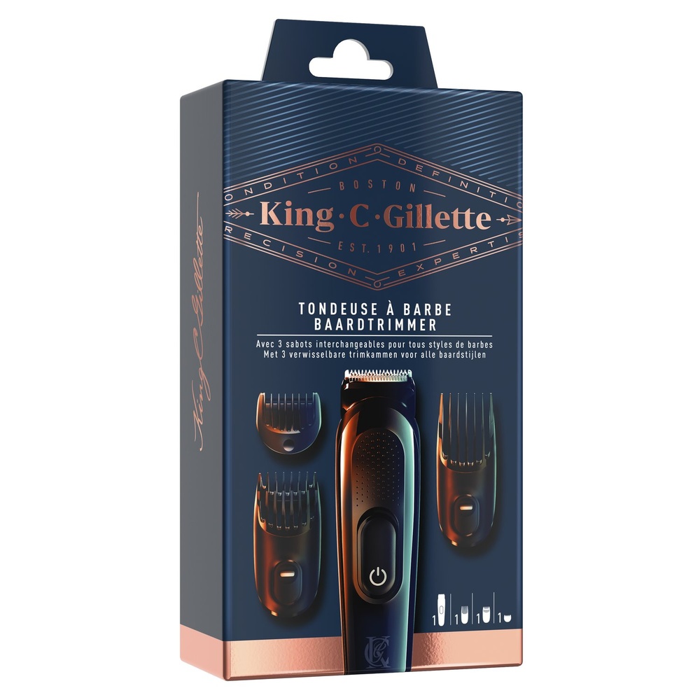 gillette King C. Gillette Kit Tondeuse À Barbe Tondeuse Electrique