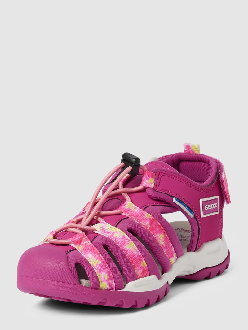 Sandalen mit Label-Patch Modell 'BOREALIS' in pink
