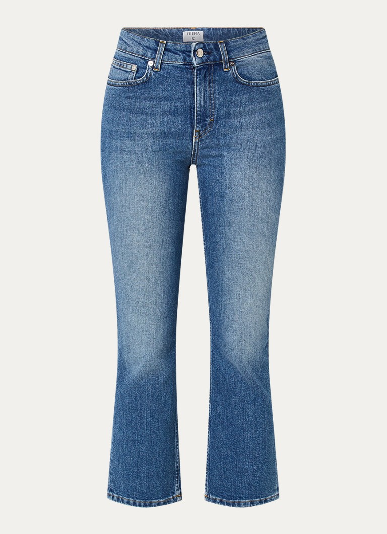 Jeans cropped a vita alta e vestibilità slim di Filippa K, lavaggio medio