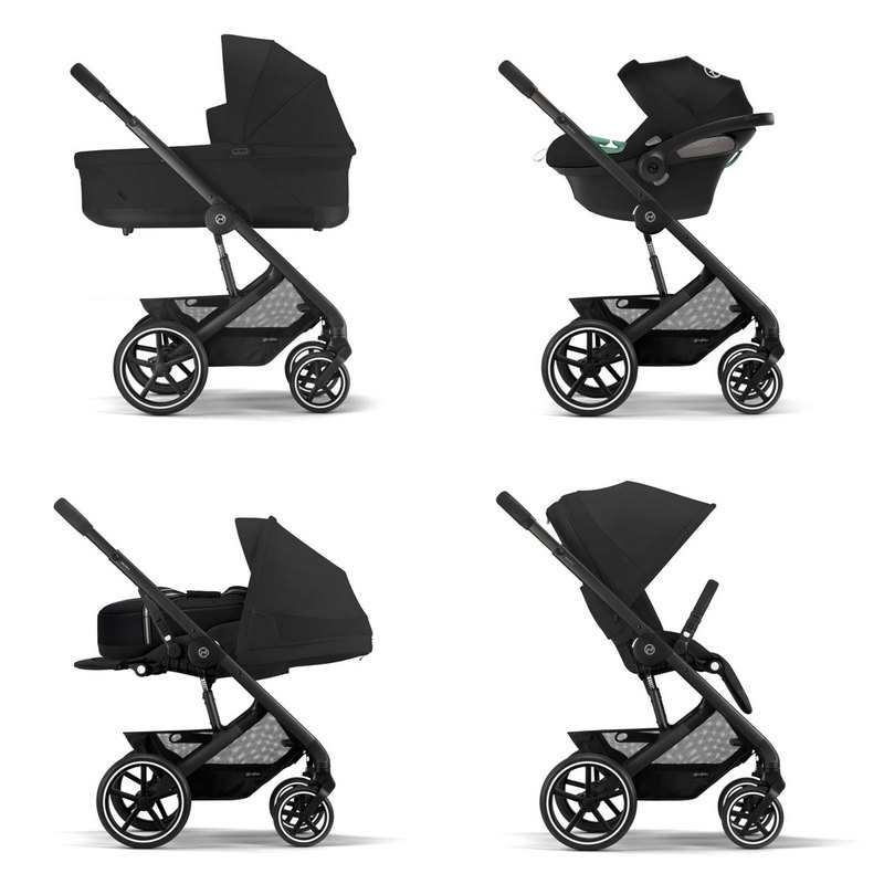 Poussette citadine Balios S lux moon black chassis noir Cybex