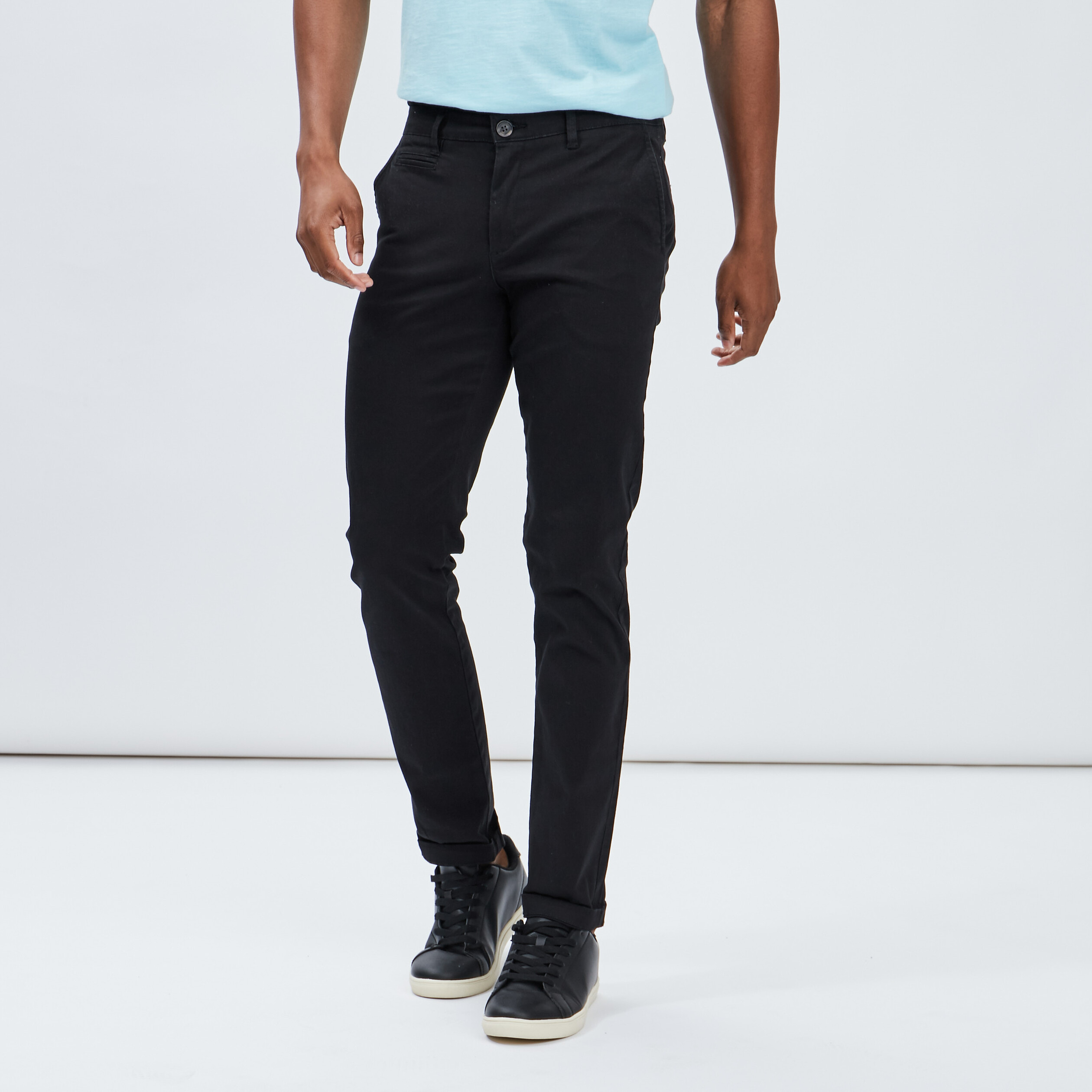 Pantalon chino noir homme | La Halle