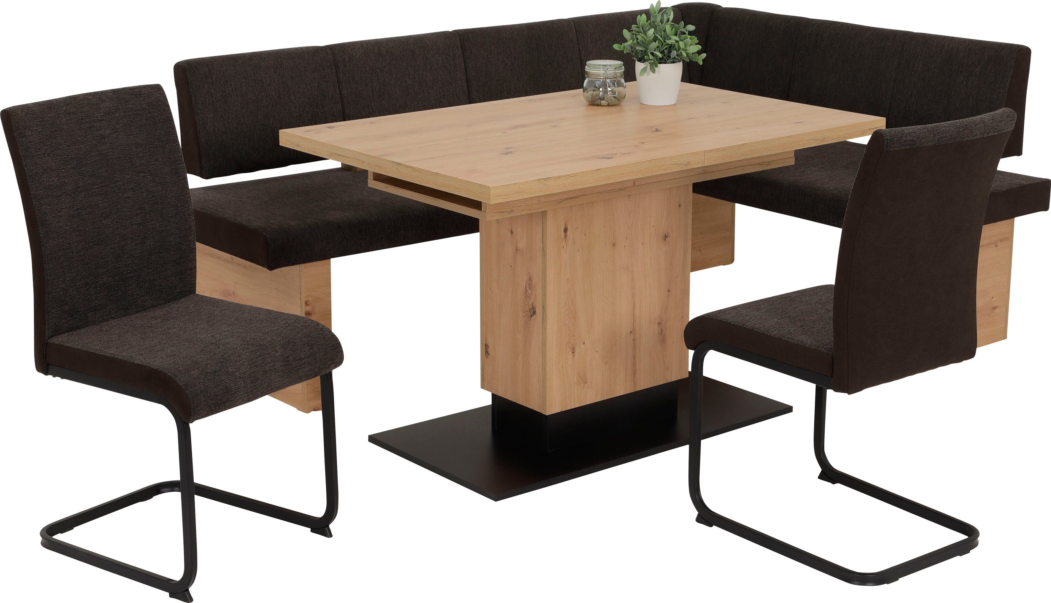 HELA Säulen-Esstisch Lorena T, ausziehbar 120-180 cm