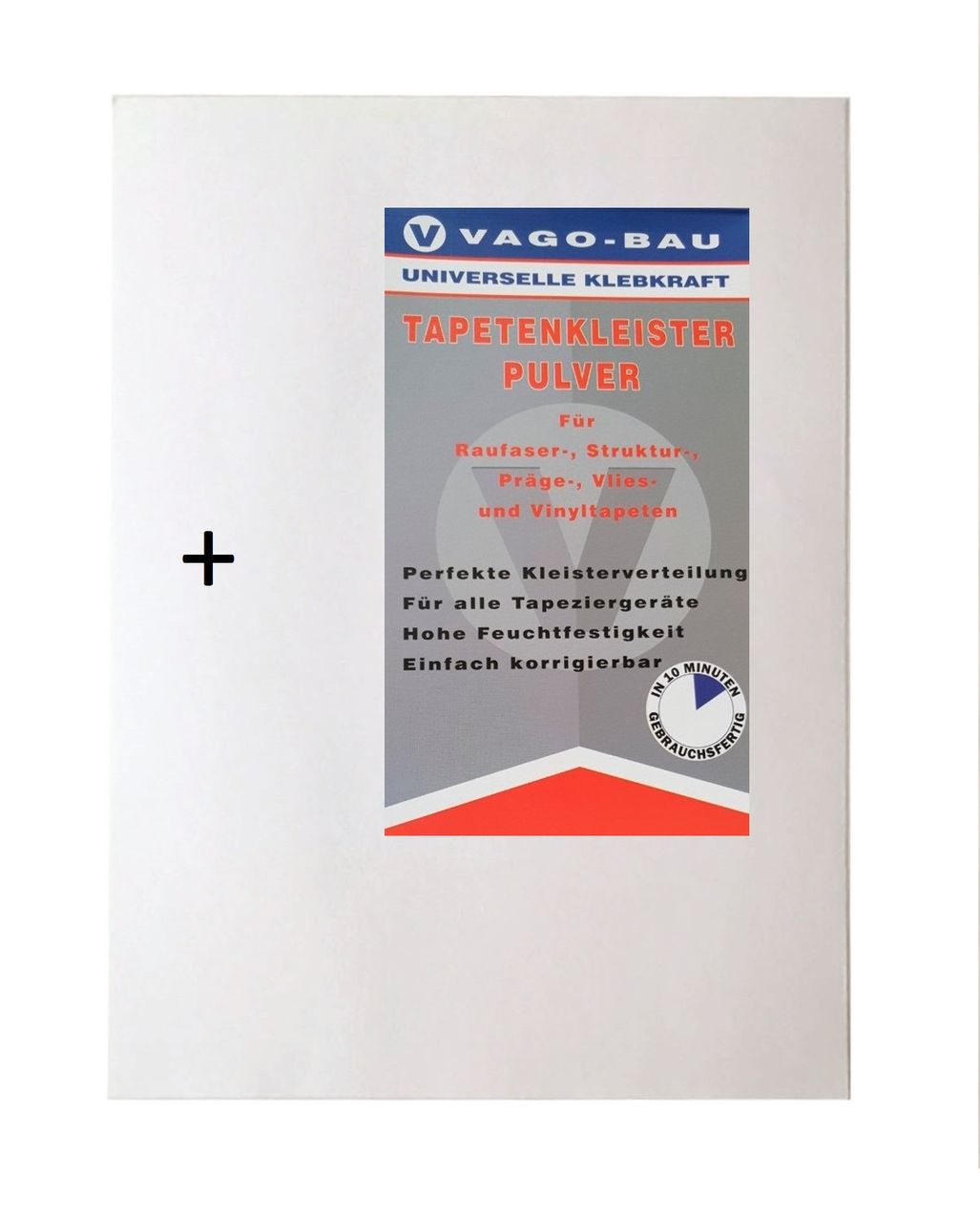 Vago-Tools Anstrichvlies Glattvlies Vlies Tapete 150g/m² 4 Rollen incl. Kleber