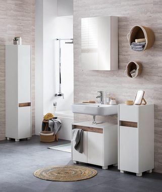 Schildmeyer Spiegelschrank Basic Breite 50 cm, 1-türig, Glaseinlegeböden, Made in Germany