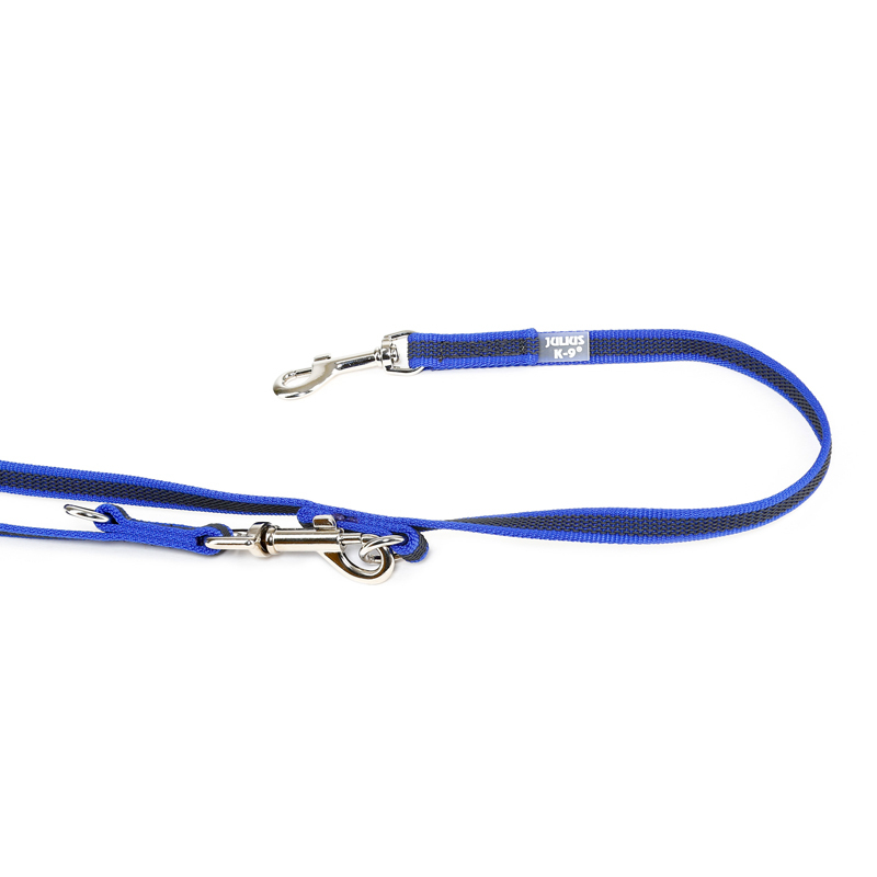 JULIUS-K9 Hundeleinen JULIUS-K9 Führleine verstärkt 14mm blau/ grau