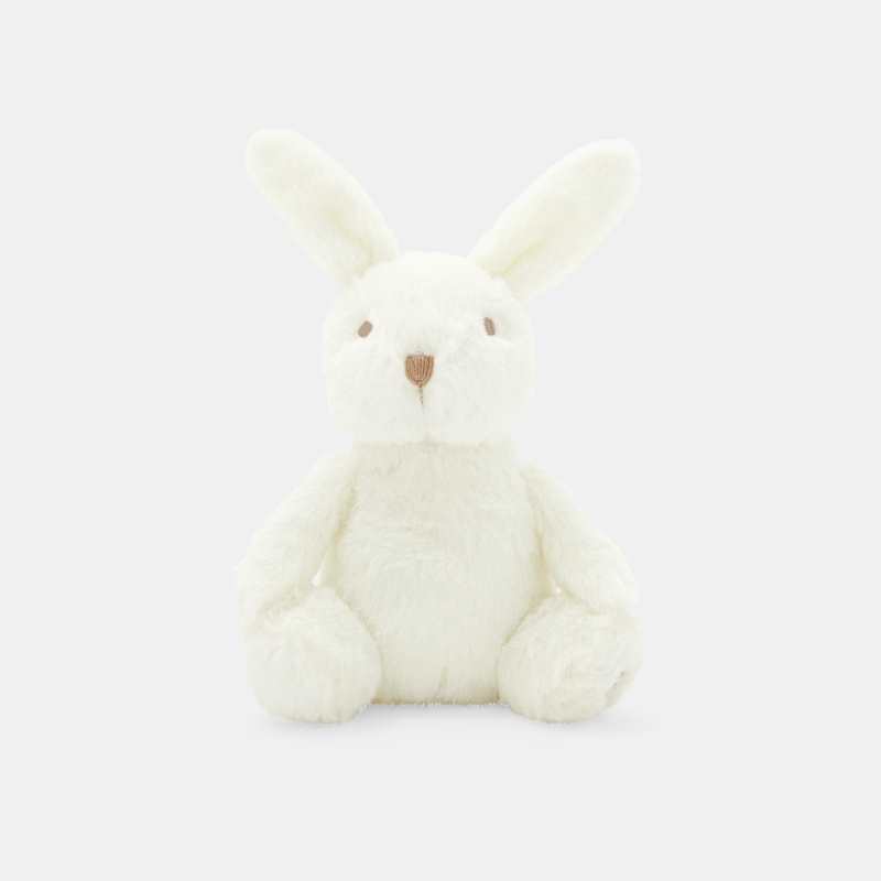 Petit doudou lapin en peluche blanc naissance Absorba