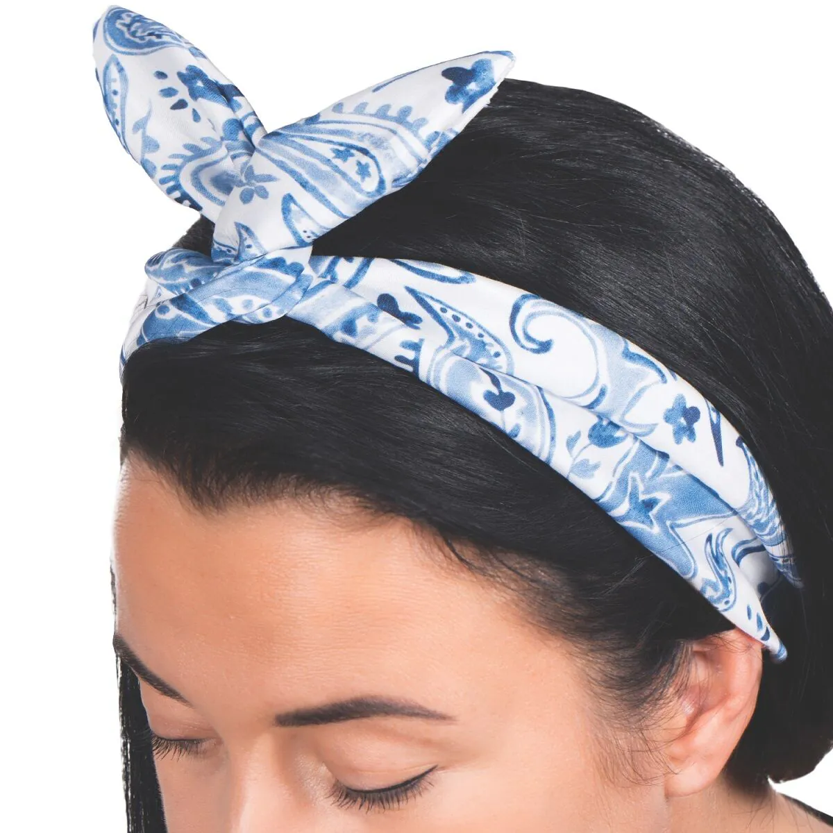Κορδέλα μαλλιών Cat & Cat Blue Boho από σύρμα