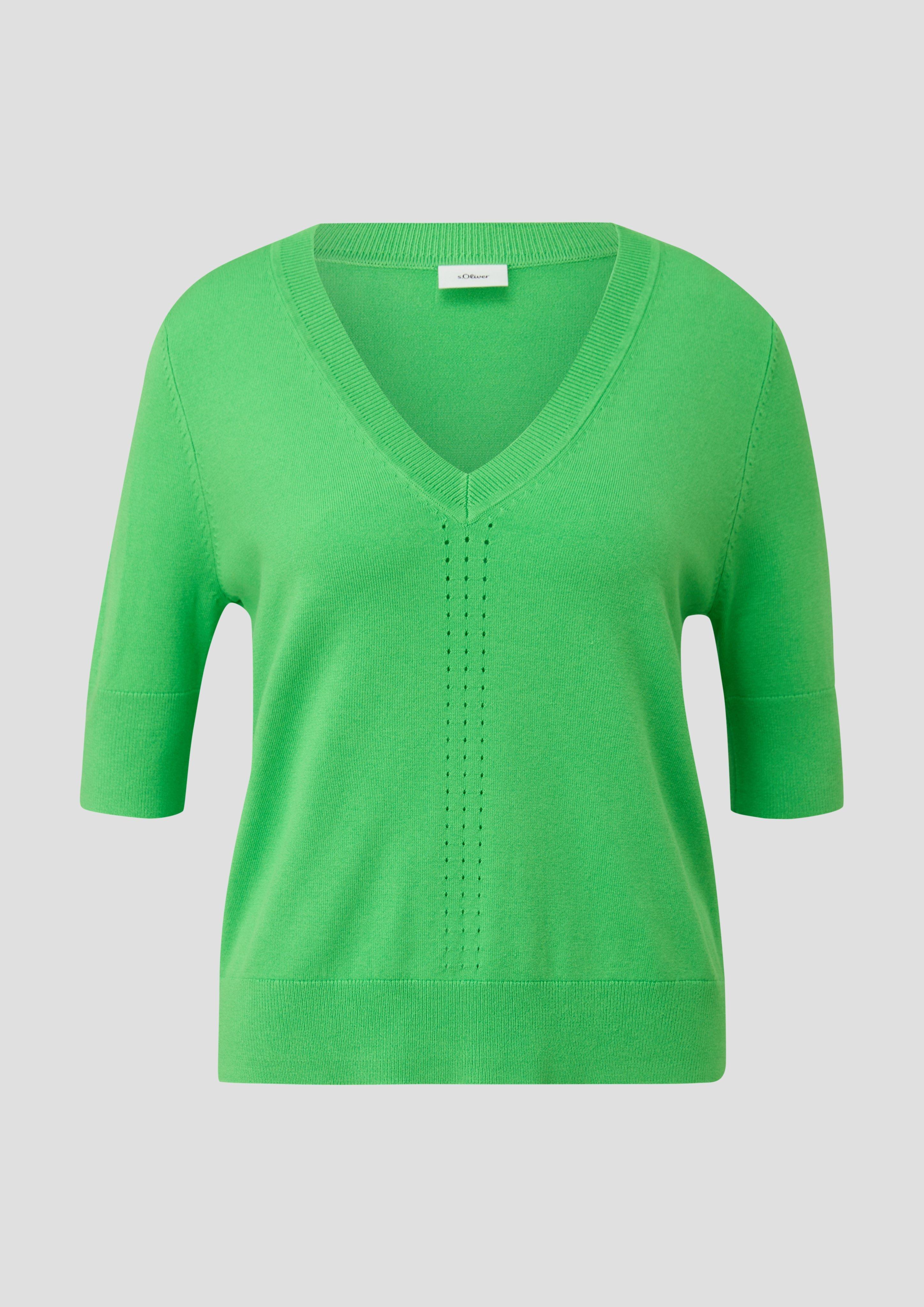 Strickshirt mit Lochmuster  2145579-7591