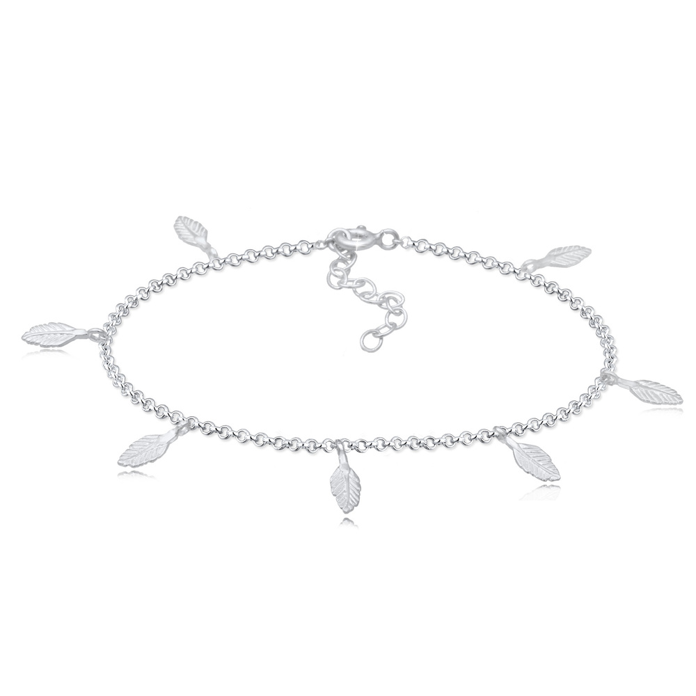 Elli Elli Bracelet Erbskette Feder Bettelarmband Boho Look 925 Silber Bracelet