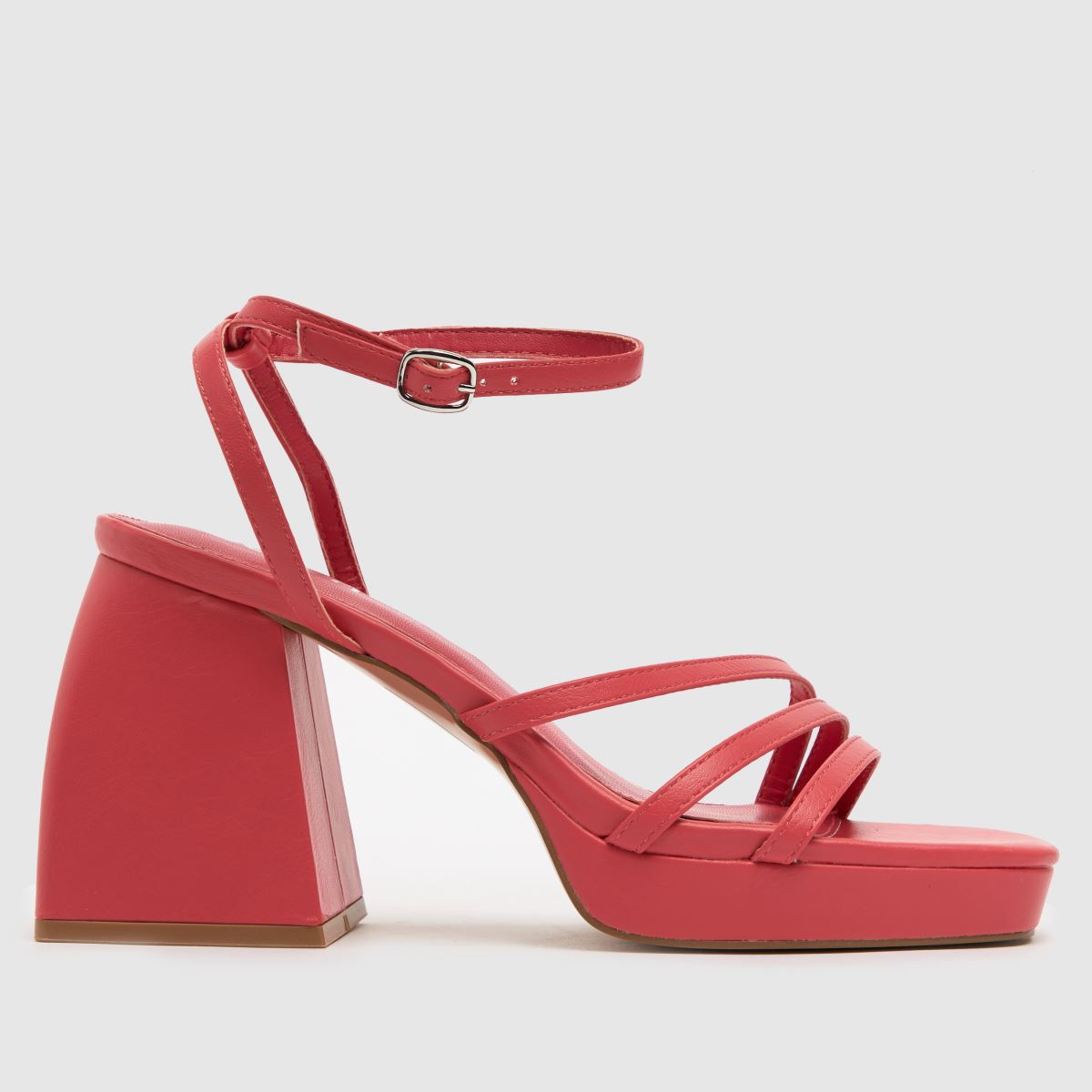 Schuh Swae – Rosa, grova högklackade platåskor