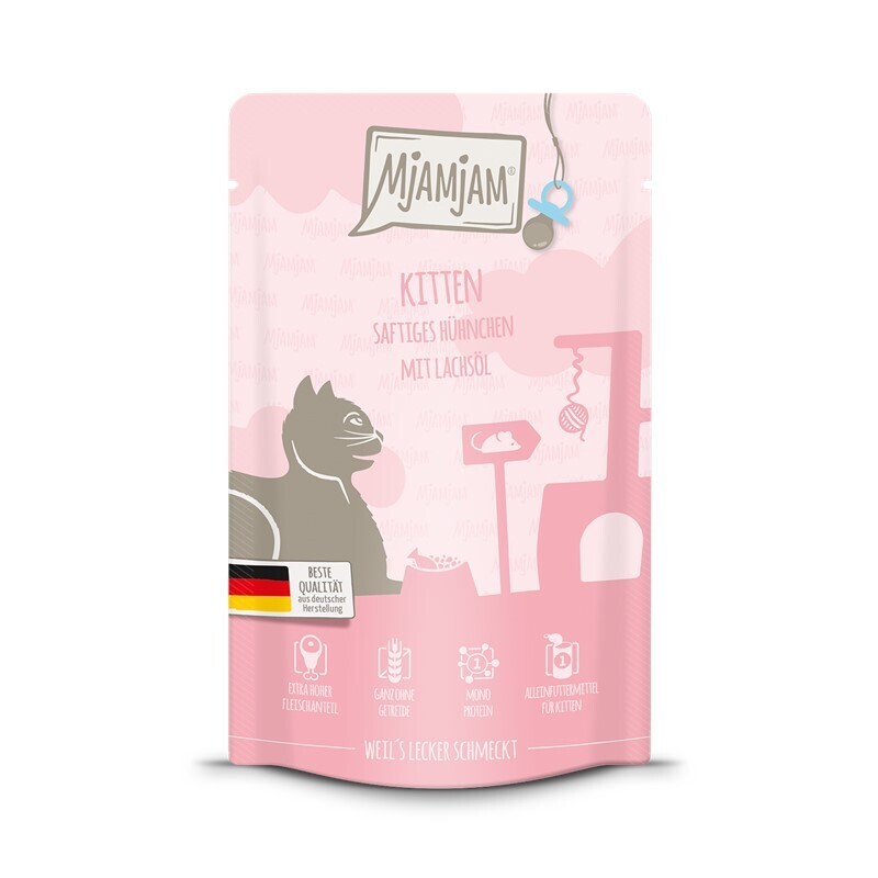 MjAMjAM Nassfutter MjAMjAM Kitten 12x125g Hühnchen pur