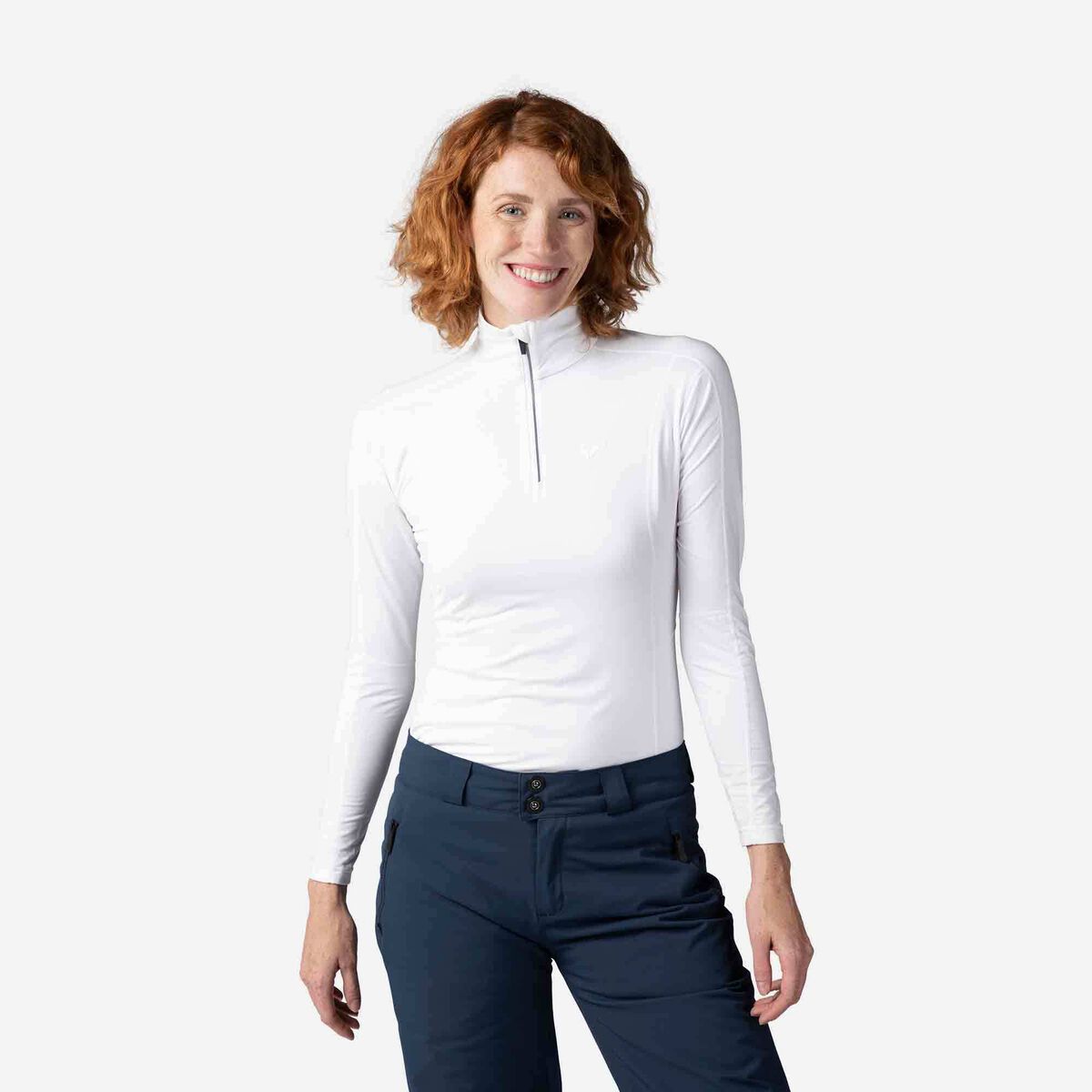 Damenoberteil Baselayer Classique mit halbem Reißverschluss