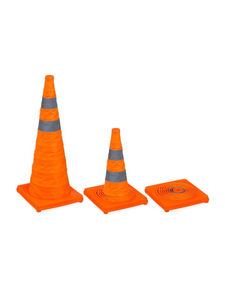 relaxdays 2 x Pylonen in Orange - (B)29 x (H)70 x (T)29 cm günstig kaufen onesize