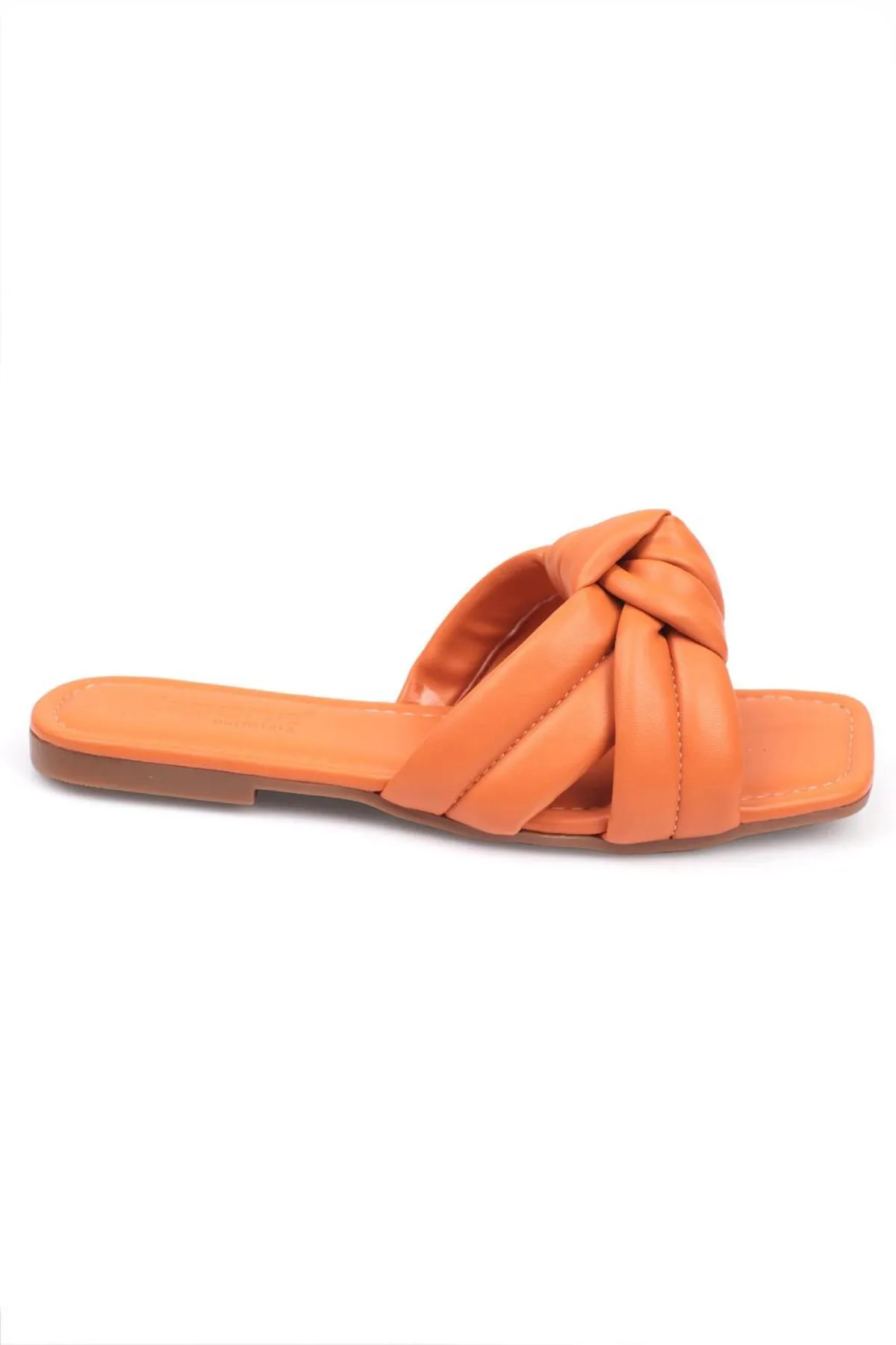 Capone Outfitters  Capone Damen-Hausschuhe mit flachem Absatz in Orange