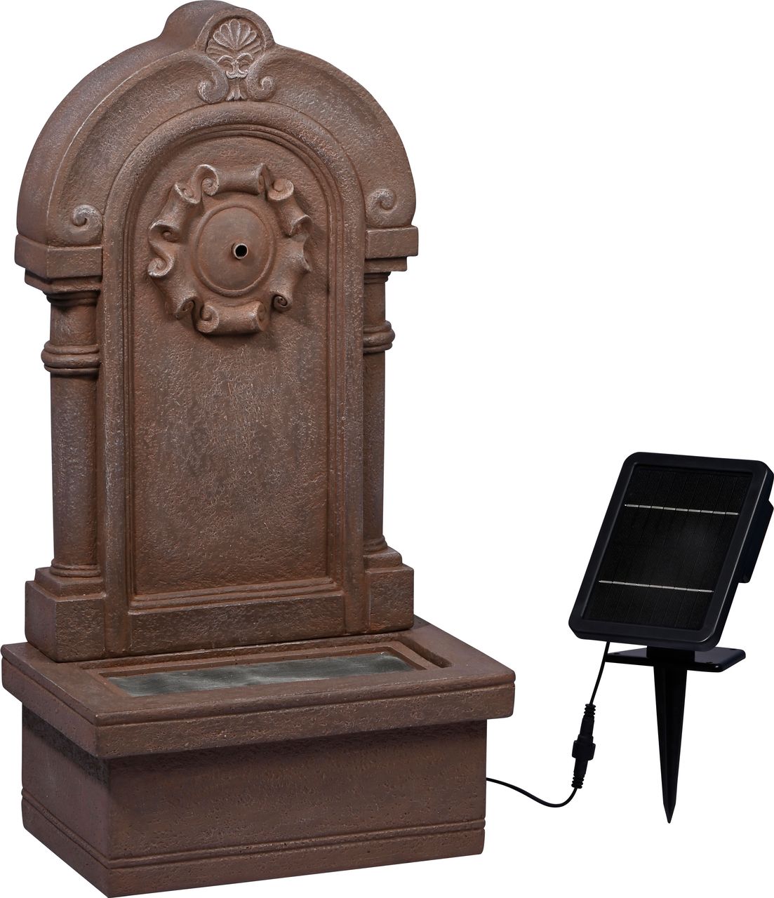 dobar Gartenbrunnen „Poseidon“ mit Solar-Panel