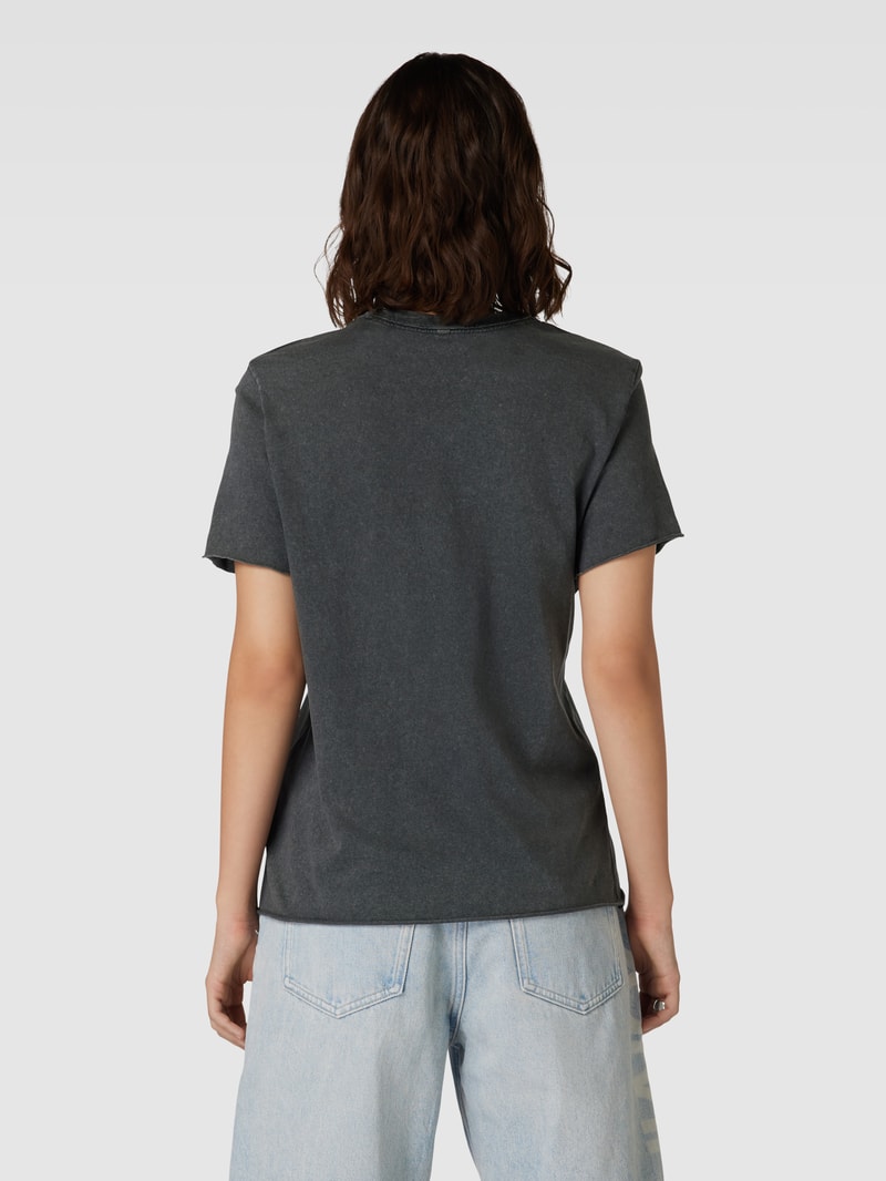 T-Shirt mit Motiv-Print Modell 'LUCY' in anthrazit