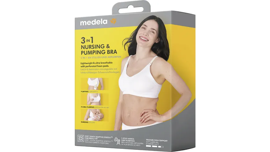Medela 3-in-1 Hands-free Bra weiß, Gr. XL weiß