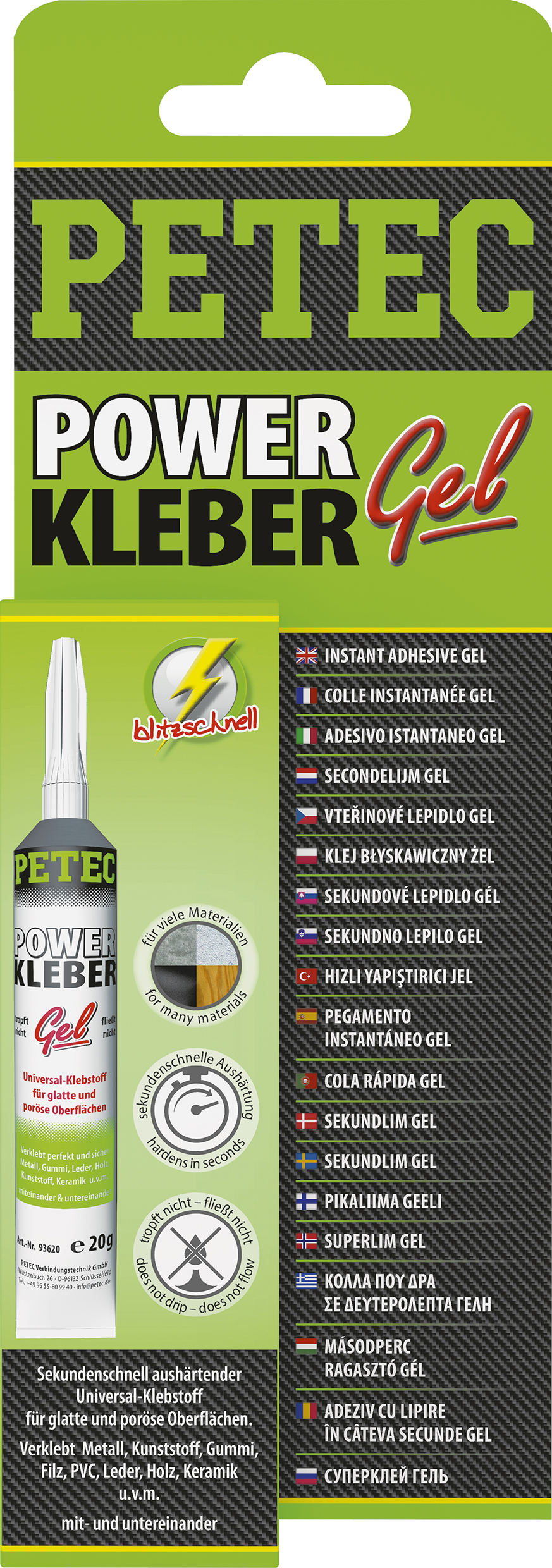 Power Kleber Gel von Petec, 20g - ATU