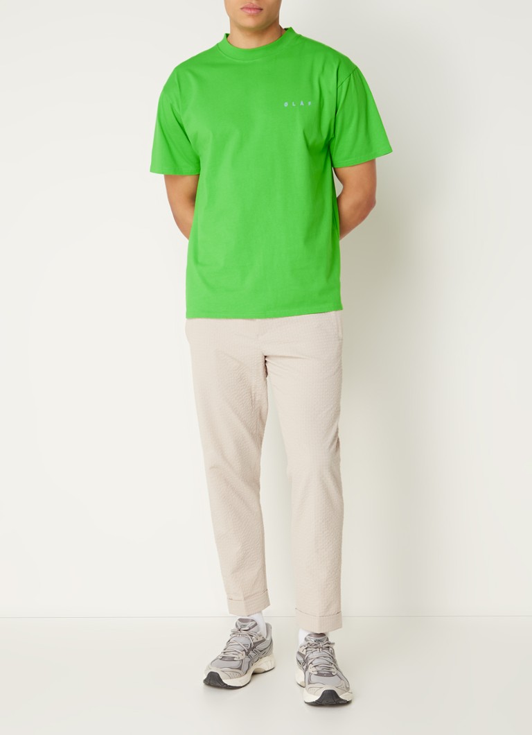 T-shirt con la faccia di Olaf Crayon, logo e stampa sul retro.