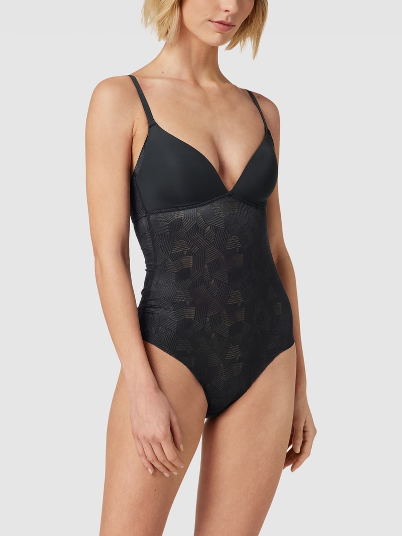 Body mit Strukturmuster Modell 'soft shape' in schwarz
