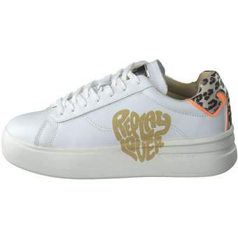 Replay University w Print Sneaker in weiß