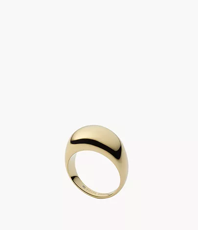 Fossil Ring Ellis Domed Collection Edelstahl goldfarben
