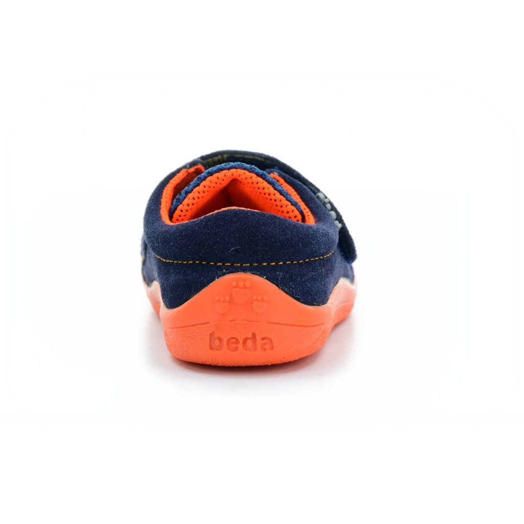 Beda Blue Mandarine Barfußsneakers (BF 0001/SK/1W Mesh mit Leder)