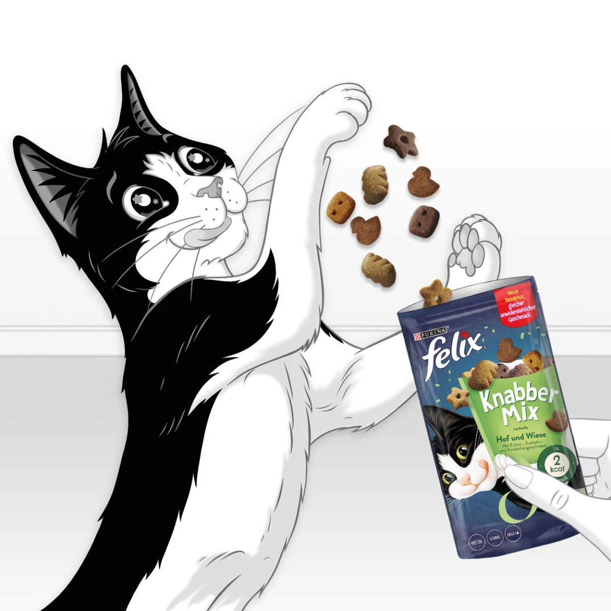 FELIX KnabberMix Hof & Wiese Katzensnack bunter Mix