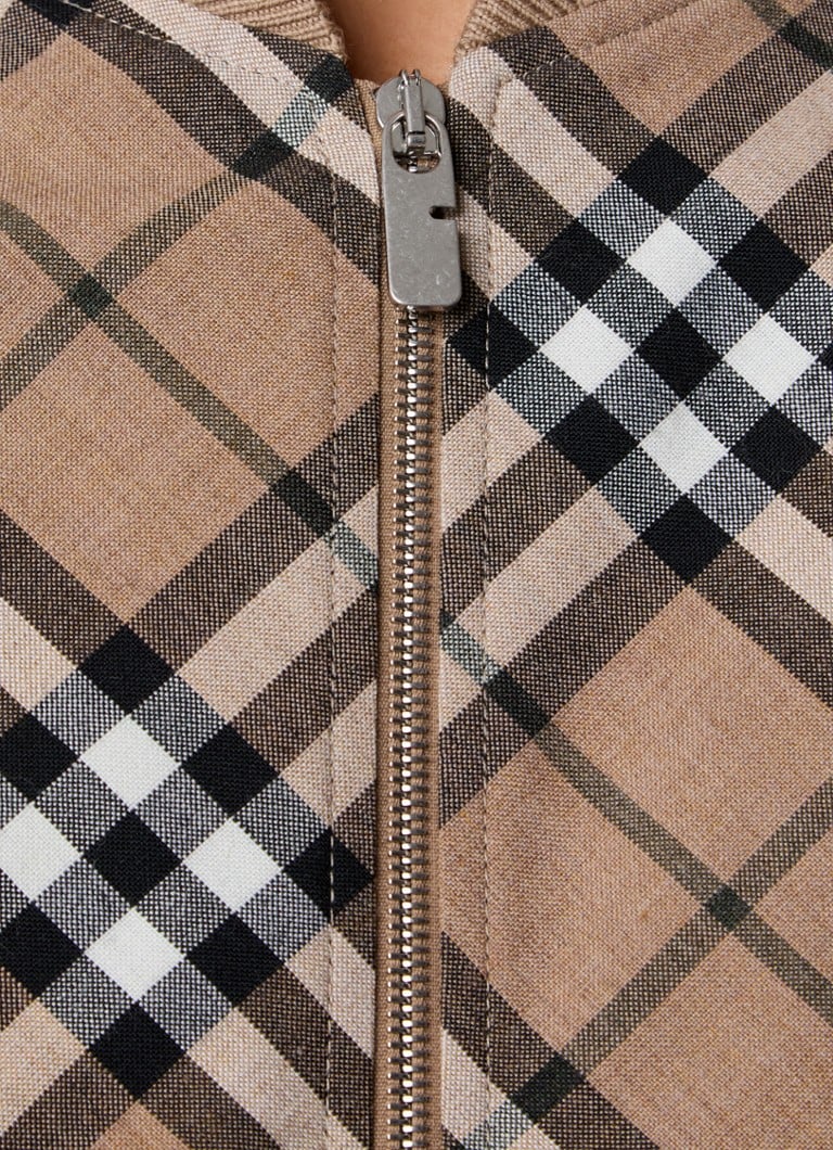 Burberry Harrington bomber jacket in wool blend with check pattern