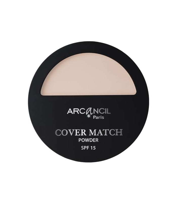ARCANCIL-COVER MATCH TWO WAY CAKE -Poudre Compacte Matifiante - Haute Couvrance, Haute Tenue - Vegan