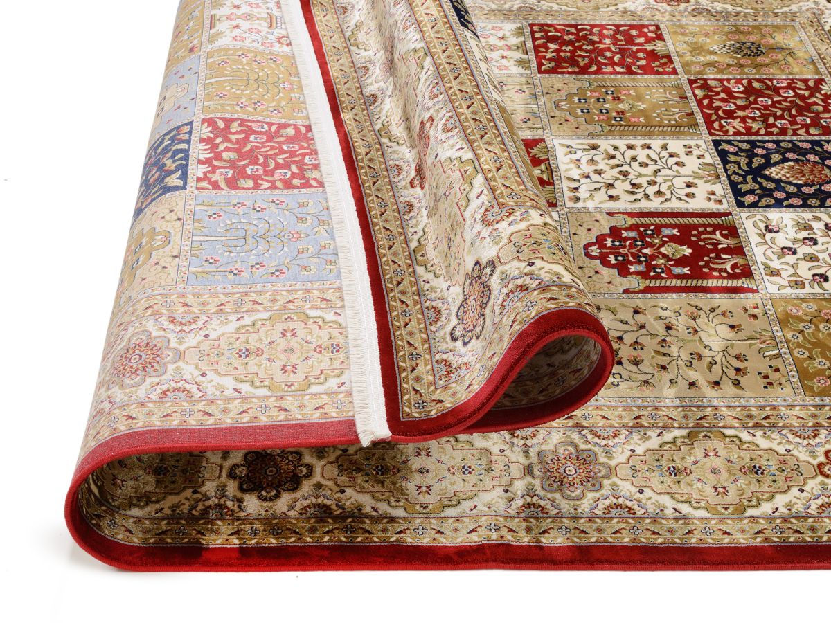 Webteppich Passion Ghom Rot-Creme 160 x 230 cm