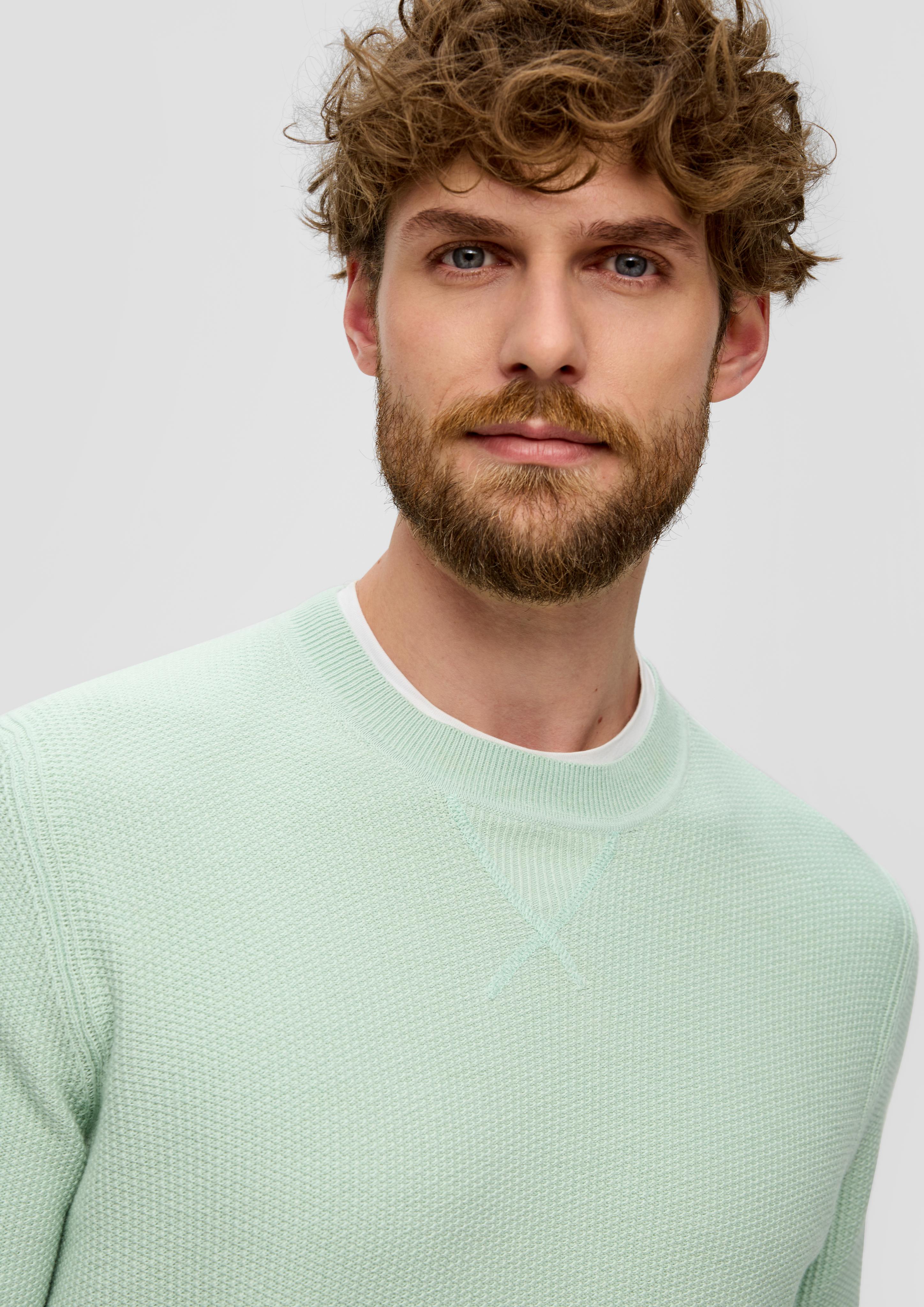 Strickpullover mit Rippelementen  2144086-6501