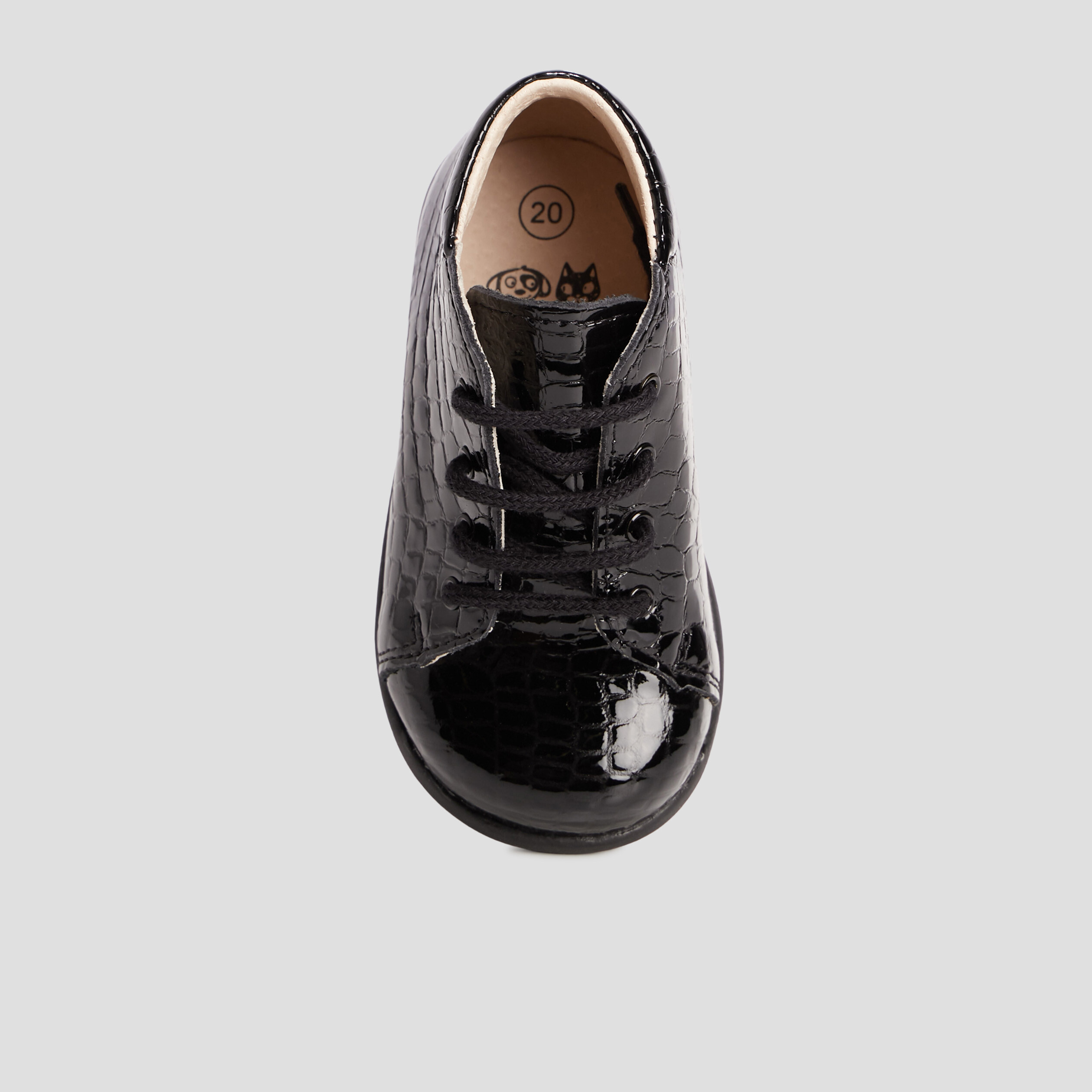 Chaussures vernies en cuir noir bébé fille | La Halle