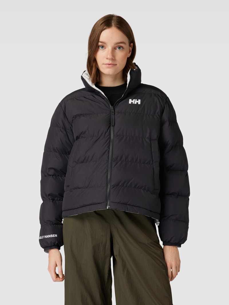 Steppjacke mit Wendefunktion in schwarz