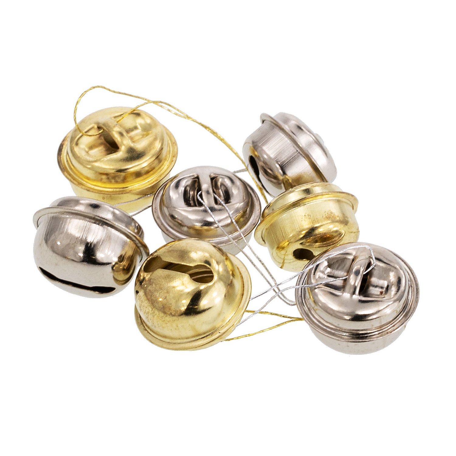 Schellen, gold und silber, zwei Größen, 28 Stück