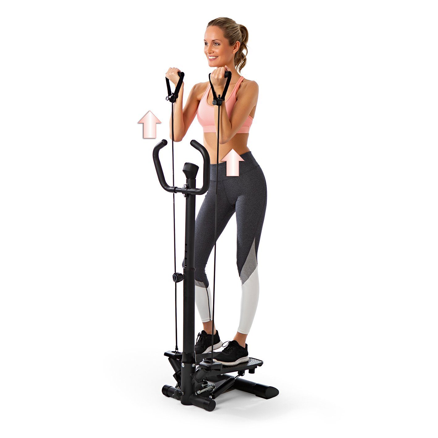 VITALmaxx Stepper Swing Stepper mit 2 Expanderbändern, Fitnesstrainer