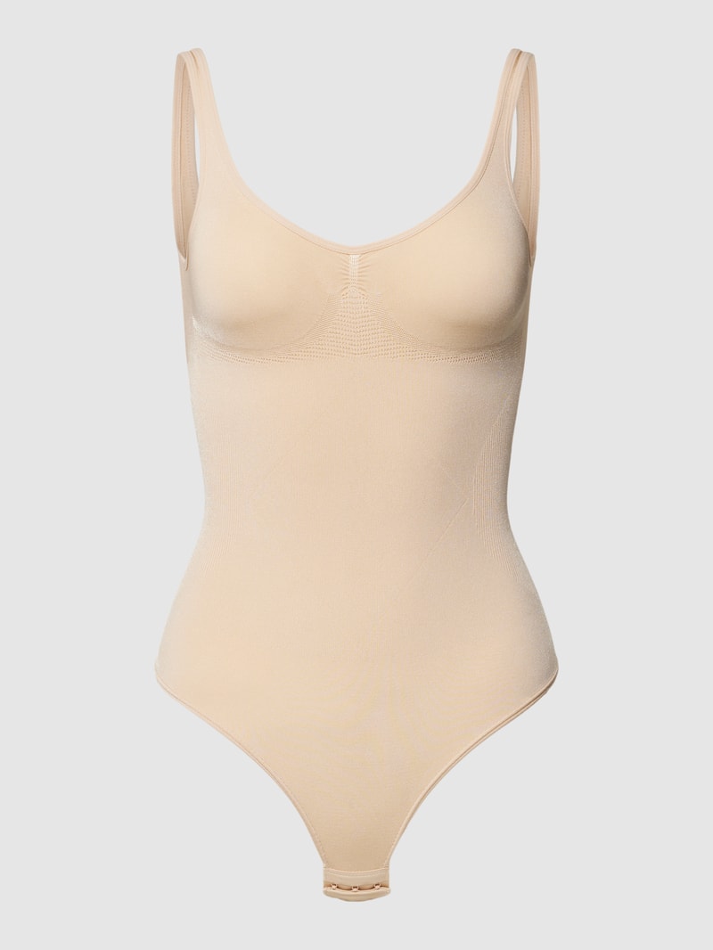 Body aus nahtlosem Gewebe mit Shape-Effekt in beige