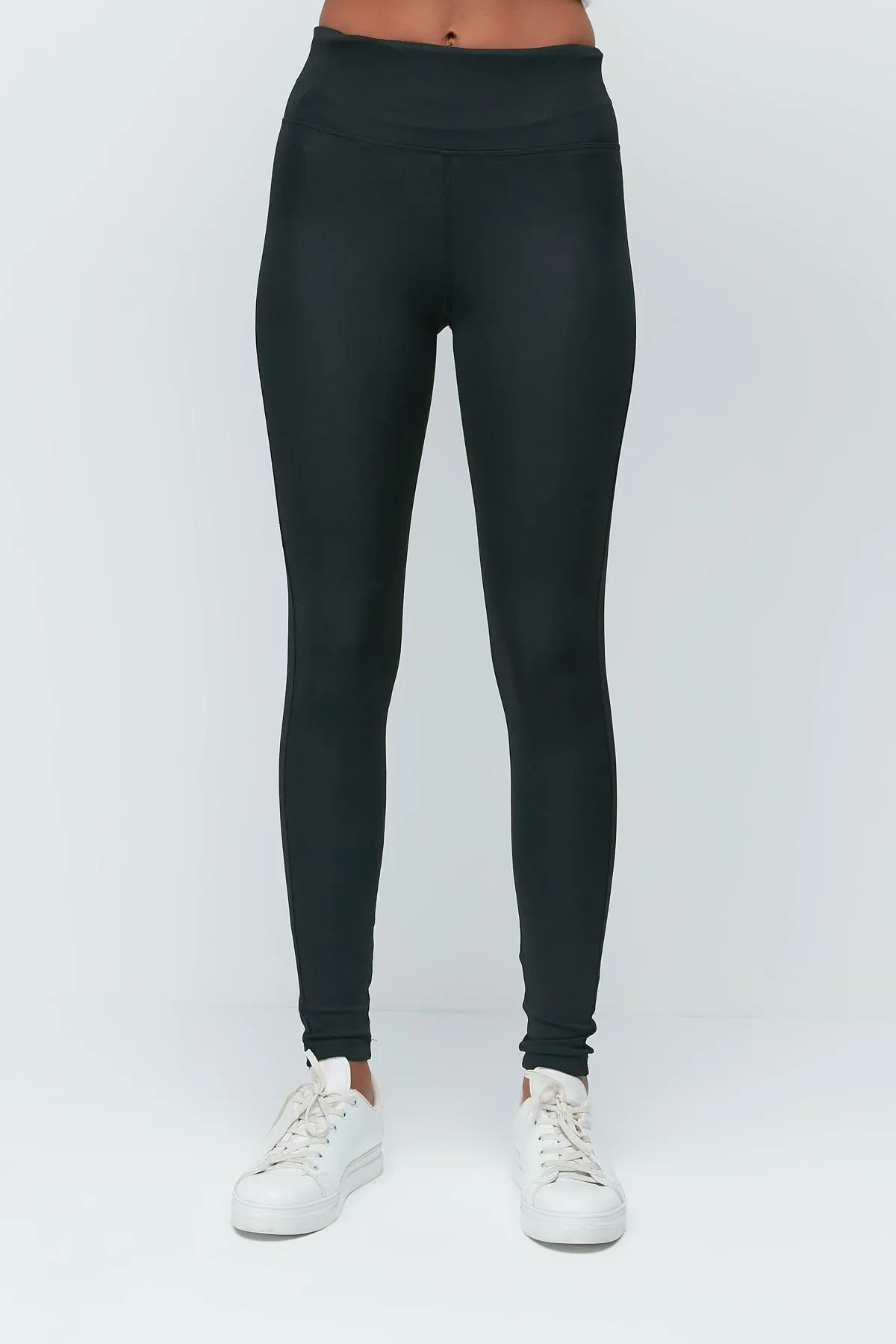 C&City  Lange Sportleggings mit hohem elastischem Bund 9401 Schwarz