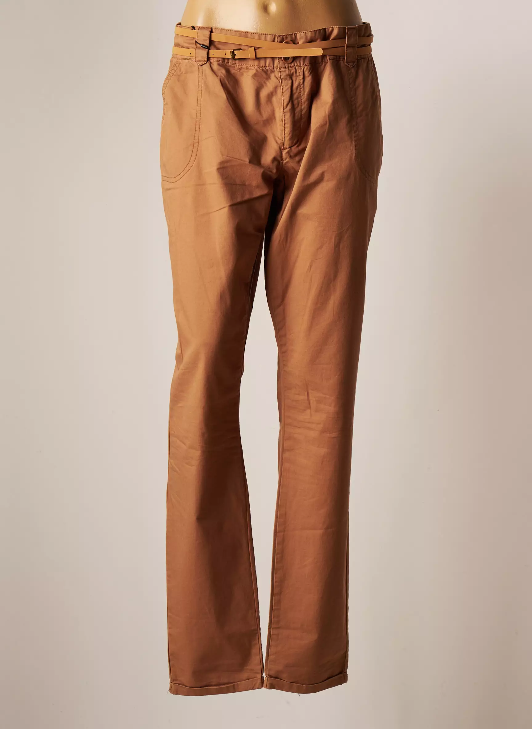 Vero Moda Pantalons Chino Femme couleur marron