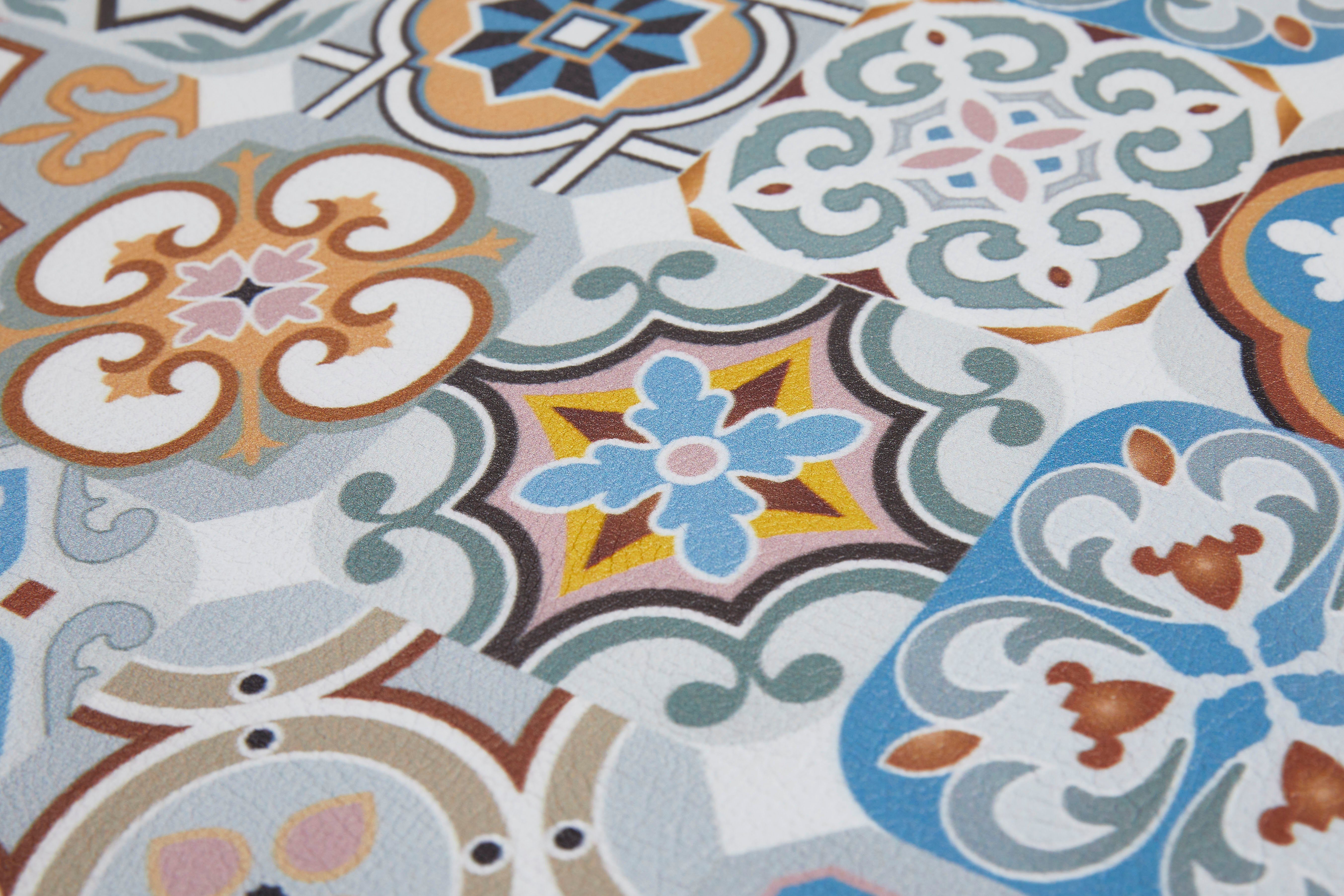 Küchenläufer Marrakesch, Andiamo, rechteckig, Höhe: 5 mm, aus Vinyl, abwischbar, rutschhemmend, Fliesen Design, Größe 50x150 cm